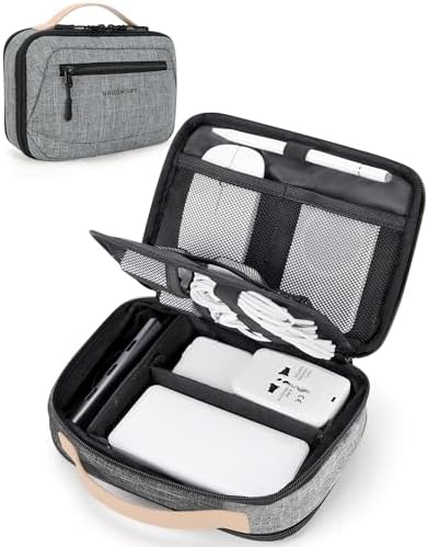 BAGSMART Electronics Organizer Travel Case, Cord Organizer Travel Cable Bag for Tech Accessories(Gray) by BAGSMART