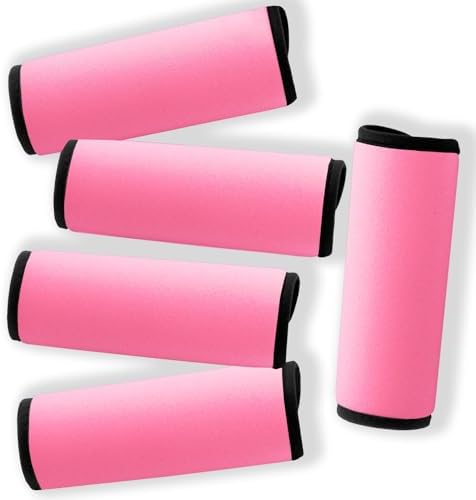 Neoprene Luggage Handle Wraps for Traveling Bright Color Luggage Tags|Handle Wraps|Handle Covers (Light Pink) by GOWRAPS