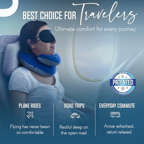 BCOZZY Travel Neck Pillow for Airplane – Patented Double Support for Head, Neck, and Chin. Best for Long Flights, Plane Sleeping, and Car Rides. Adjustable Size. Fully Washable. Carry Bag. Large, Gray - Image 4