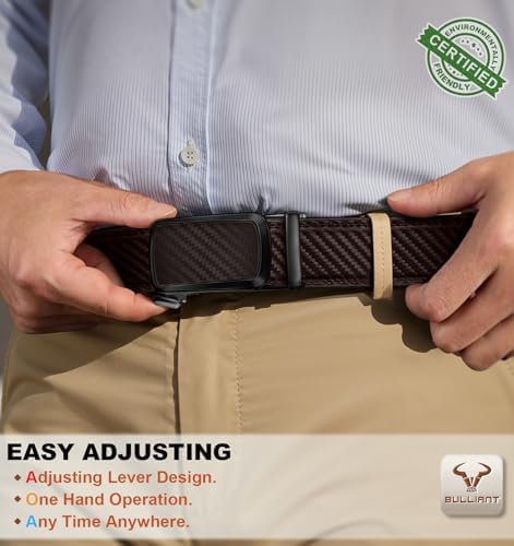 BULLIANT Men's Ratchet Leather Belt Trimmable 2Pack 1 3/8"-Gift Boxed - Image 4