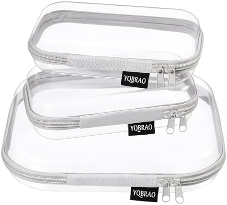 YQBRAO Clear Hard Shell Organizer Cases, 3-Pack, Gray by Unknown