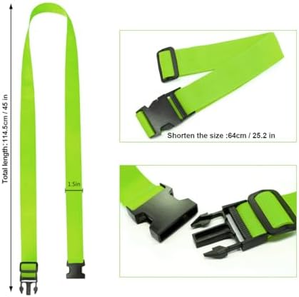 Luggage Straps for Suitcases, Travel Belt Multiple Connector, 2 Pack Green - Image 3