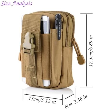 Outdoor Tactical Waist Bag Molle Pouch Military Hip Waist Compact Belt Bag Pouch Wallet Camping Phone Power Bank Camping Hiking Gear Tool Organizer - Image 2