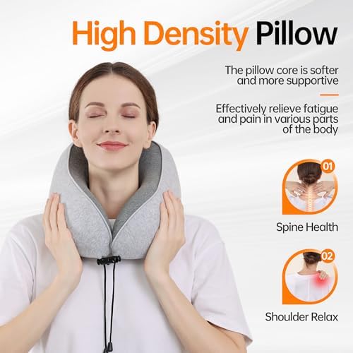 Travel Pillows for Airplanes,100% Pure Memory Foam Travel Neck Pillow - Image 5