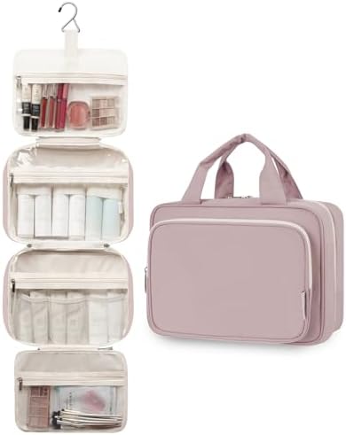 Narwey Travel Toiletry Bag for Women, Large Hanging Makeup Organizer Bag - Image 4