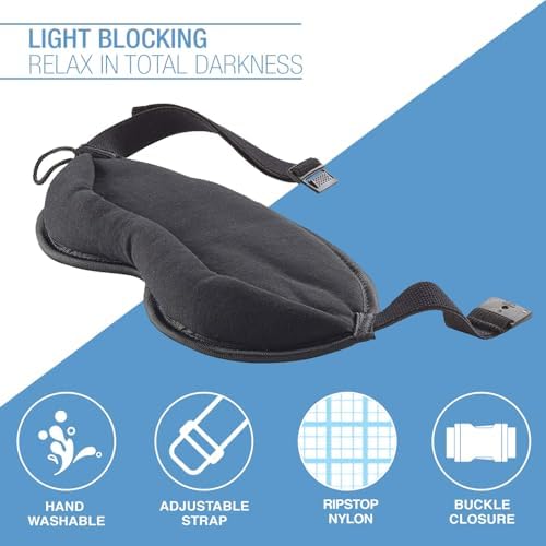 Lewis N. Clark Comfort Sleep Mask | Eye Mask for Travel | Comfortable & Breathable | Light Blocking & Adjustable | Navy - Image 3