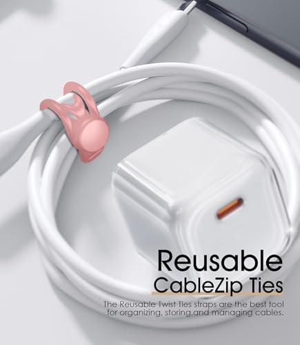 3 Inch Reusable Cable Ties, Silicone Cord Organizer, 24Pcs-Multi - Image 5