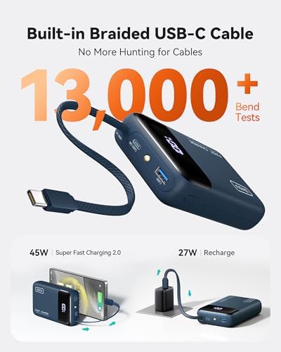 INIU Portable Charger, Smaller 45W Fast Charging Power Bank, 20000mAh Blue - Image 4