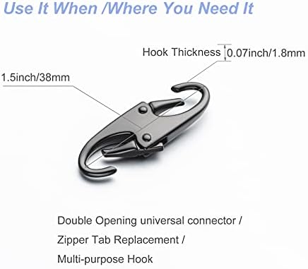 Zpsolution Zipper Clips Anti Theft - Double Opening Small Carabiner Clips - Image 3