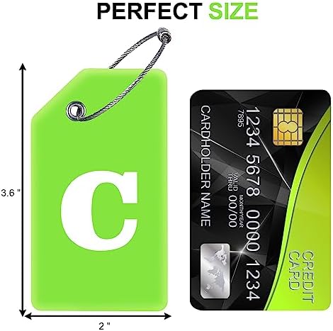 Gostwo 2 Pack Silicone Initial Luggage Tags for Suitcases Travel Essentials - Image 5