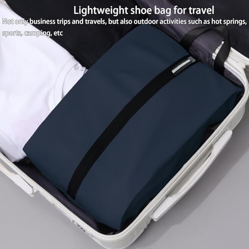 Shoe Bag for Travel, Waterproof Extra Large Shoe Storage Organizer with Handle, Multi-Functional Odor-Resistant Shoe Pouch for Gym, Soccer, Golf, Tennis Soccer Cleats Bag 16.5 x 9.8 Inches (Dark Blue) - Image 6