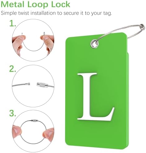 Gostwo 2 Pack Initial Luggage Tags for Suitcases Airplane Travel Essentials - Image 3