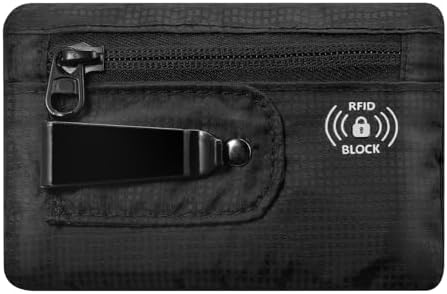 KOSMCCO RFID Blocking Clip Stash Pocket Travel Belt Wallet, Black, Medium by KosmccoCo