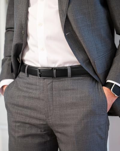 CHAOREN Click Belt Men - 1 3/8" Leather Ratchet Belt for Dress Casual - Image 2