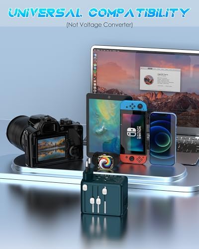 Universal Travel Adapter with 5 USB C/A Ports 30W Fast Charging - Image 7
