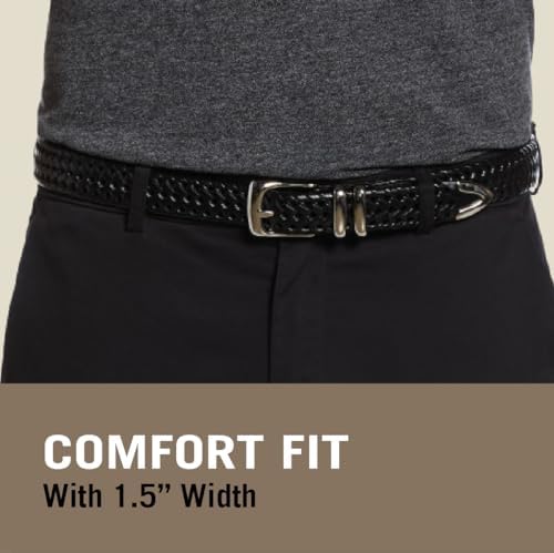 Perry Ellis Men's Portfolio Braided Leather Belt - Image 4