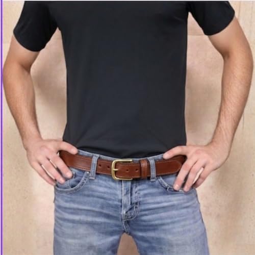 Hidden Money Belt for Travel for Men, Genuine Leather Belt with Hidden Zipper Pocket & Secret Storage - Image 5
