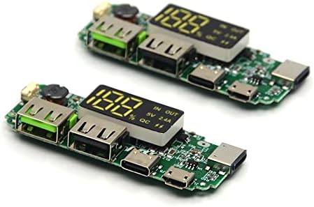 2PCS 186 50 Charging Board Dual USB 5V 2.4A Mobile Power Bank Module for Lithium Battery Charger Board with Overcharge Overdischarge Short Circuit Protection DIY Power Bank by Unknown