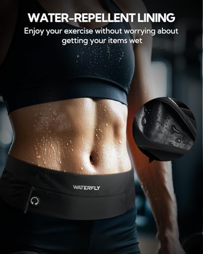 WATERFLY Running Belt Fanny Pack: Slim Lightweight Waist Bag for Runners - Image 5