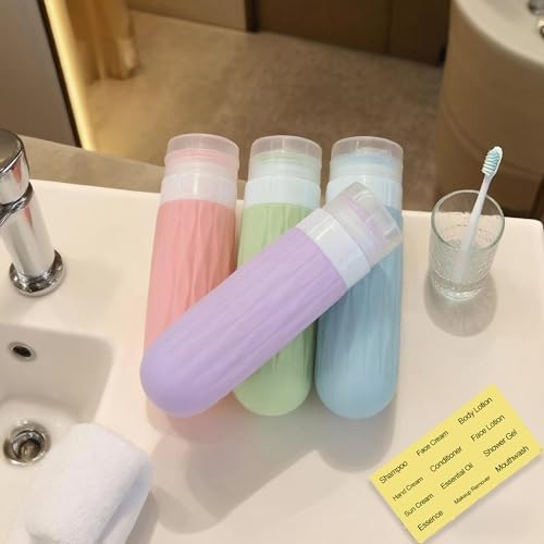 IYYI Travel Bottles for Toiletries, TSA Approved Travel Size Containers, Silicone Toiletries Bottles, Leakproof, Refillable Containers Kits for Shampoo and Conditioner (Gray, 90, Milliliters) - Image 7