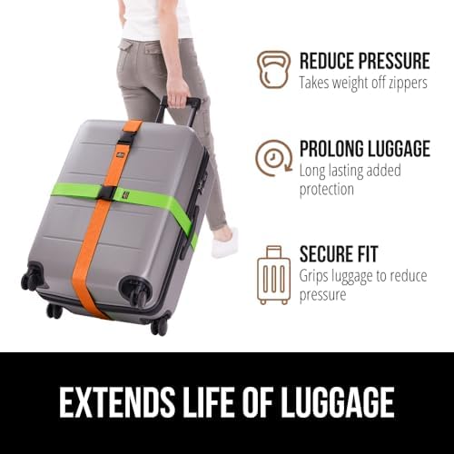 GORILLA GRIP Heavy Duty Luggage Straps for Suitcase, 8 Pack, Multicolor - Image 5
