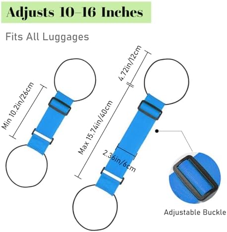 2 Pack Multi Use Strong Adjustable Luggage Connector Straps for Suitcases - Image 2