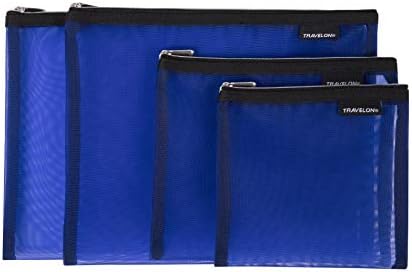 Travelon Set of 4 Mesh Pouches, Blue, 9.5 x 12.75 x 0.5 - Image 2