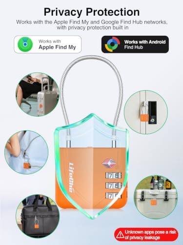 TSA Luggage Combination Lock with Apple Find My & Google Find Hub - Image 5