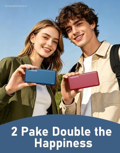 2-Pack Portable Charger, 10000mAh Power Bank, Battery Pack, Battery Bank - Image 2