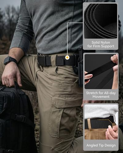 CHAOREN Tactical Belt Men - 1.5" Stretch Work Belt with Zinc Alloy Buckle - Image 4