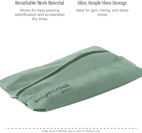 Eagle Creek Pack-It Reveal Shoe Sack - Breathable Shoe Storage Sack for Optimizing Luggage Space - Quick-Drying Material - Lightweight - Translucent Fabric - Washable - Ventilate - Image 4