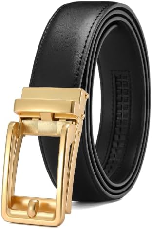 CHAOREN Click Belt Men - 1 3/8" Leather Ratchet Belt for Dress Casual by CHAOREN