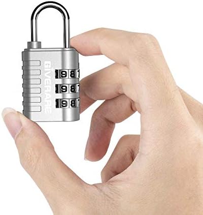 GIVERARE 8 Pack Combination Lock, 3-Digit Padlock Keyless, Resettable Luggage Locks for Backpack, Gym & School & Employee Locker, Weatherproof Travel Lock for Fence, Backyard Gate, Hasp, Case-Silver - Image 4