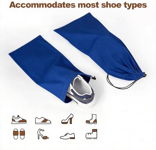 10 Pcs Single Shoe Bags for Travel, Dustproof Drawstring Travel Shoe Bag - Image 3