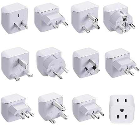 Ceptics World Travel Adapter Set - 2 in 1 USA to Europe, Asia, Africa, India, Japan, Australia, Brazil, China, Israel and more - 11 Pack - Safe Grounded - Works with Cell phones, Laptops, Chargers - Image 6