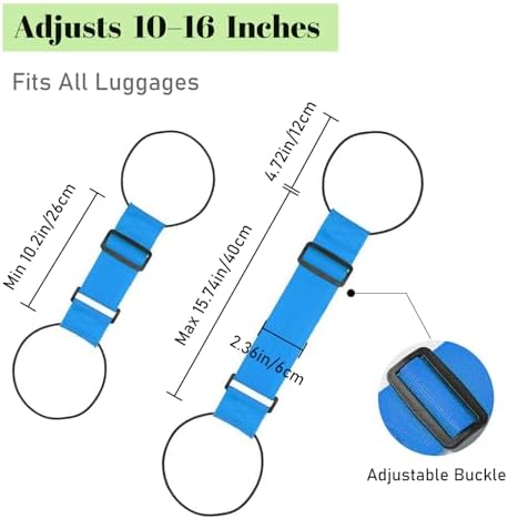 2 Pack Multi Use Strong Adjustable Luggage Connector Straps for Suitcases - Image 4
