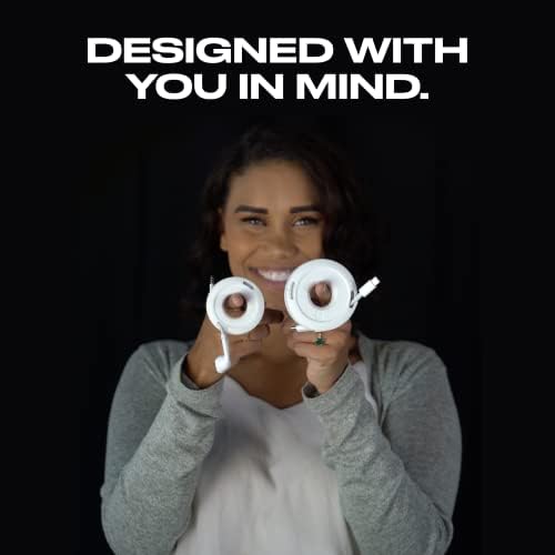 Side Winder Mini and Max Headphone, Earbud and Charging Cable Winder and Organizer Perfect for Wrapping Earbuds and Cords for Travel and Organization 4-Pack (White, Max) - Image 3