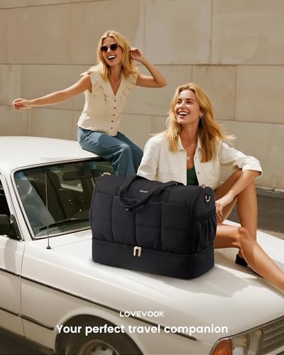 LOVEVOOK Garment Bags for Travel,Convertible Garment Bag for Women with Shoe Pouch,Carry on Duffel Bag with Toiletry Bag, 2 in 1 Hanging Suitcase Suit Bag,Waterproof Weekender Bags for Business Trip - Image 6