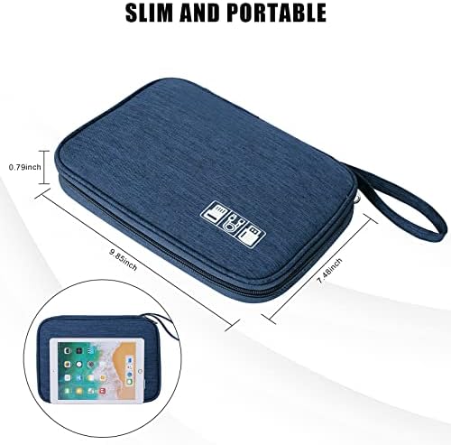 Electronic Organizer Travel Universal Cable Organizer Electronics Accessories Bag for Cable, Charger, Phone, USB, SD Card,1Pack - Image 5