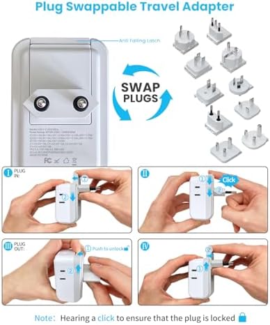 VINTAR 35W Universal Travel Adapter Kit, Type A,B,C,D,E/F,G,H,I,L,M Plugs - Image 4