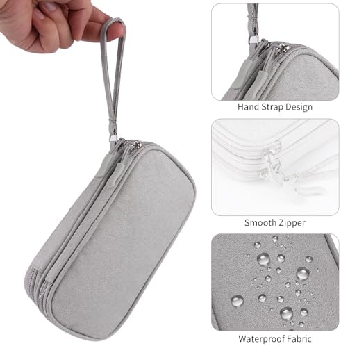 JIAKAI Travel Cable Organizer - Electronics Accessories Bag(Double Layer - Grey) - Image 4