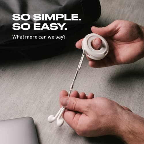 Side Winder Mini and Max Headphone, Earbud and Charging Cable Winder and Organizer Perfect for Wrapping Earbuds and Cords for Travel and Organization 4-Pack (White, Max) - Image 5