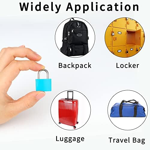 4 Pcs Suitcase Locks with Copper Keys Protect Your Belongings with Febwind's Set of 4 Mini Padlocks Multicolor Durable Locks for Suitcases Backpacks Boxes Cabinet and Laptop Bags - Image 5