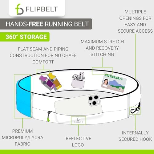 FlipBelt Zipper Running Belt, Waist Pack for Fitness and Running, US Company - Image 4