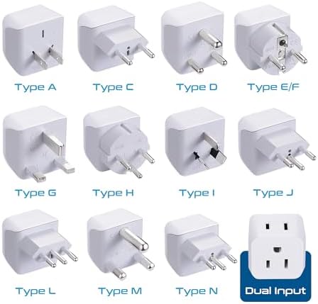 Ceptics World Travel Adapter Set - 2 in 1 USA to Europe, Asia, Africa, India, Japan, Australia, Brazil, China, Israel and more - 11 Pack - Safe Grounded - Works with Cell phones, Laptops, Chargers - Image 2