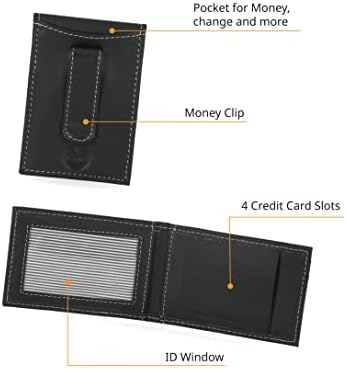 Timberland Men's Slim Leather Minimalist Front Pocket Credit Card Holder Wallet,Black II (Money Clip), One Size - Image 3