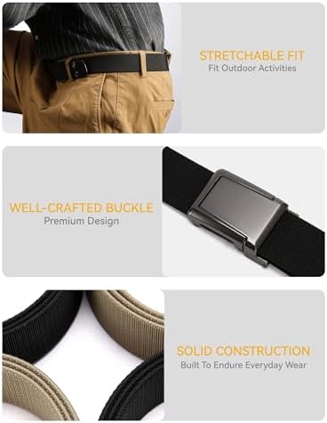 CHAOREN Tactical Belt Men - 1.5" Stretch Work Belt with Zinc Alloy Buckle - Image 5