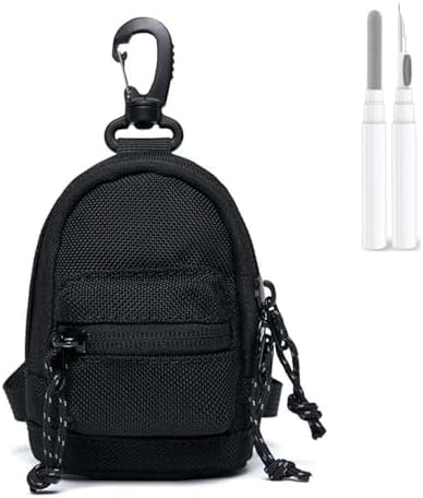 Mini Backpack Case for AirPods 4 2024 AirPods Pro 3,Purse Coin Wallet Keychain Pouch with Detachable Adjustable Long Lanyard & Lock, Multi-Functional Cable Organizer Travel Pouch for Women by Unknown
