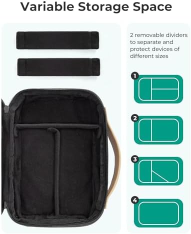 BAGSMART Electronics Organizer Travel Case, Cord Organizer Travel Cable Bag for Tech Accessories(Gray) - Image 3