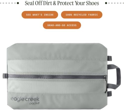Eagle Creek Pack-It Reveal Shoe Sack - Breathable Shoe Storage Sack for Optimizing Luggage Space - Quick-Drying Material - Lightweight - Translucent Fabric - Washable - Ventilate - Image 2